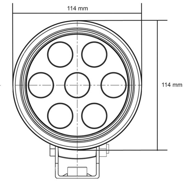 Vision X UMX Round mittakuva edestä