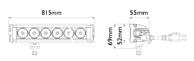 Vision X XPL-H24H mittakuva