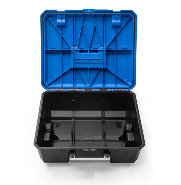 Decked D-Box sininen työkalulaatikko 29l avattuna