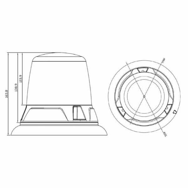 Vision x OptiTech magneettikiinnitys mittakuva