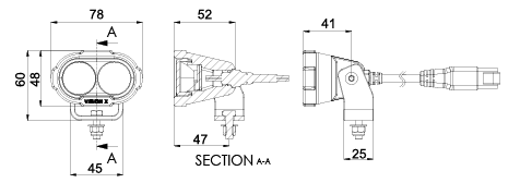 Vision X Dura2-WL260 mittakuva