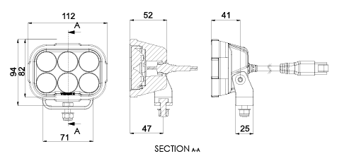 Vision X Dura2-WL660 mittakuva