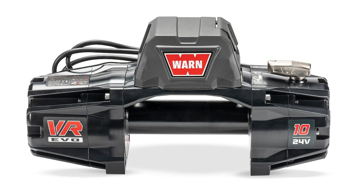 Warn VR EVO 10 ‑sähkövinssi 24V‑järjestelmään ilman vaijeria – tehokas raskaan luokan vinssi ajoneuvo‑ ja offroad‑käyttöön, 4536 kg vetokyky.